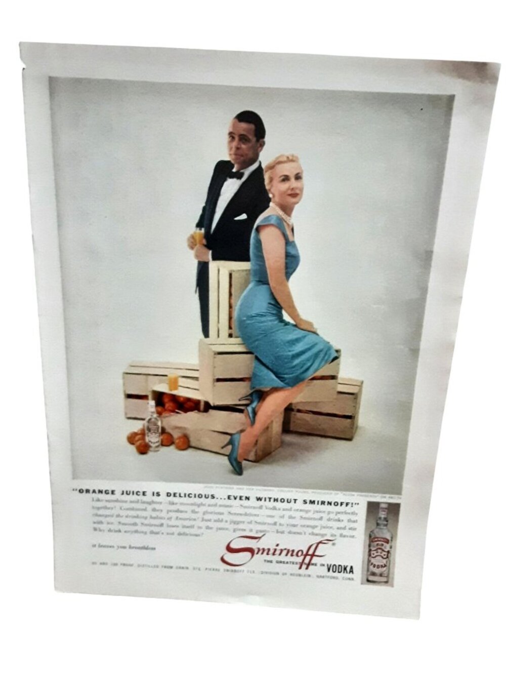1960 Smirnoff Vodka Orange Juice Is Delicious Vintage Cocktail Ad